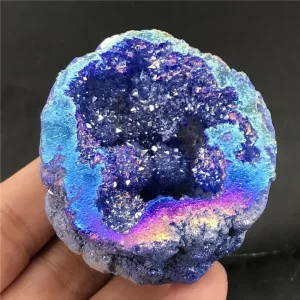 Amazing titanium agate mantle cluster-rainbow halo Shi Ying crystal, suitable for home decoration, perfect choice for Christmas, Valentine's Day and Thanksgiving. - 图片 2