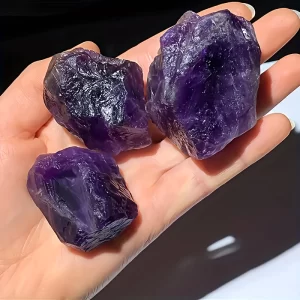 500g natural amethyst flower stone, single crystal purple aromatherapy machine, DIY jewelry making accessories, amethyst jewelry. - 图片 4