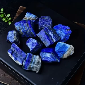 200g/500g raw lapis lazuli-natural rough blue crystal gemstone, used for rolling, polishing, winding, home decoration, fish tank decoration, holiday gifts, DIY crafts and jewelry patterns, polished gemstone | vibrant focus | natural lapis lazuli. - 图片 4