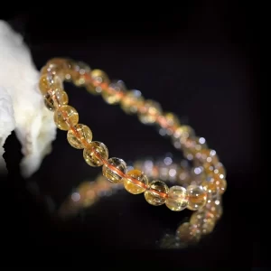 Natural gold crystal beaded bracelet for women-a symbol of luxury wealth, an ideal gift for mother or girlfriend, suitable for any occasion. - 图片 4