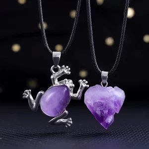 Irregular rock crystal original stone hexagonal column set universal necklace pendant for men and women daily wear holiday gifts affordable Mother's Day ideas, DIY Father's Day gifts. - 图片 2