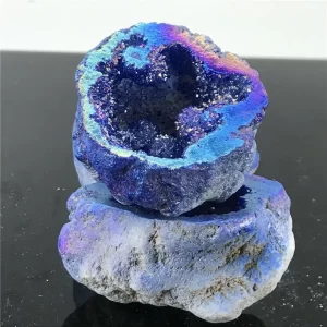 Amazing titanium agate mantle cluster-rainbow halo Shi Ying crystal, suitable for home decoration, perfect choice for Christmas, Valentine's Day and Thanksgiving.