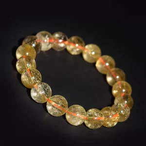 Natural gold crystal beaded bracelet for women-a symbol of luxury wealth, an ideal gift for mother or girlfriend, suitable for any occasion. - 图片 3