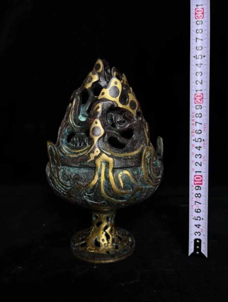 Bronze inlaid gold Boshan furnace