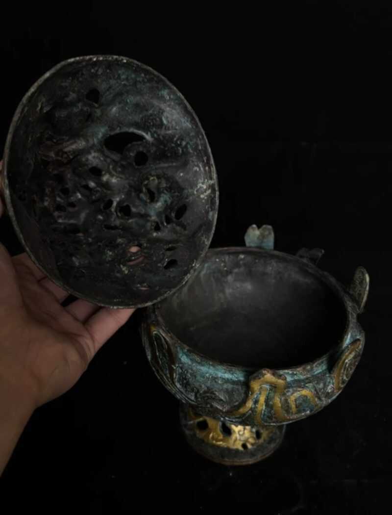 Bronze inlaid gold Boshan furnace - 图片 3