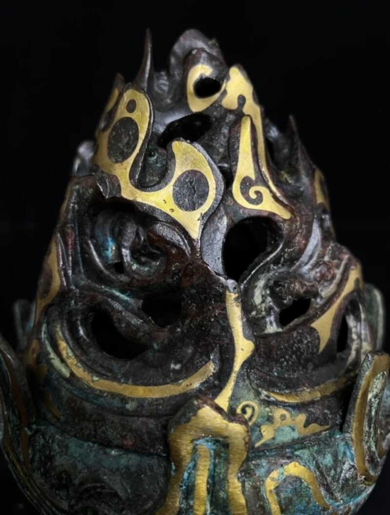 Bronze inlaid gold Boshan furnace - 图片 4