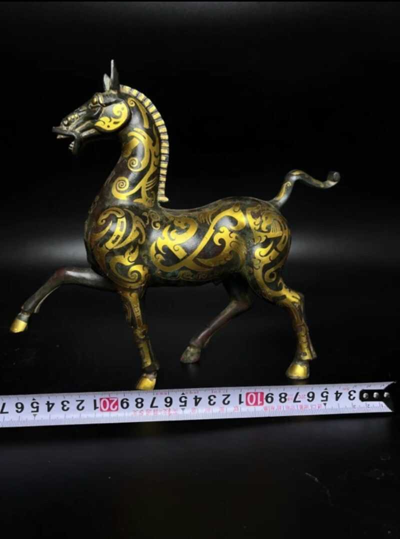Bronze gilded bronze horse - 图片 4