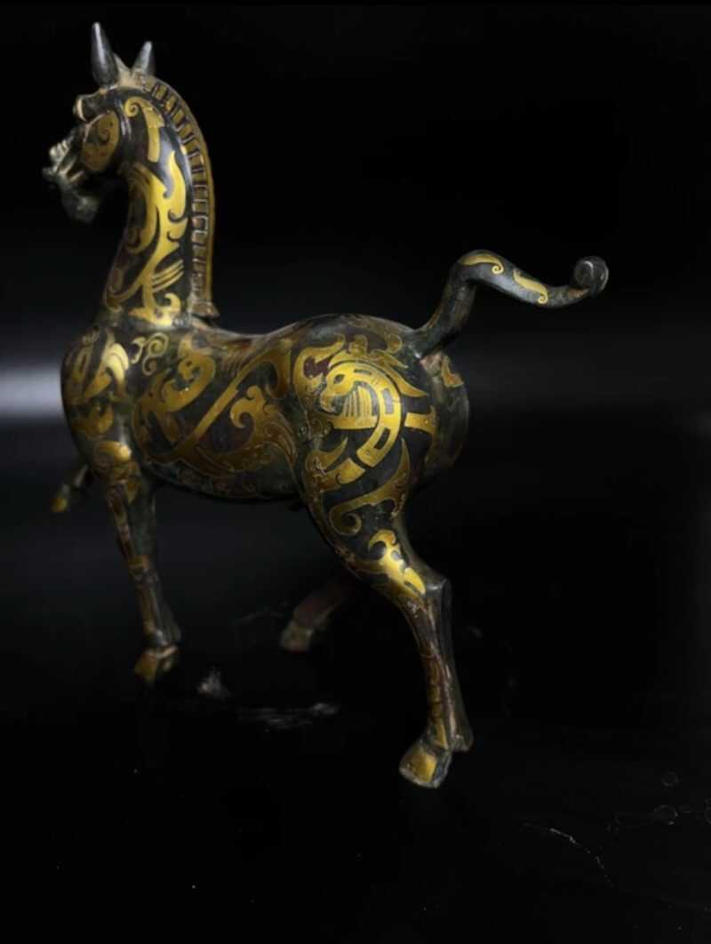 Bronze gilded bronze horse - 图片 6