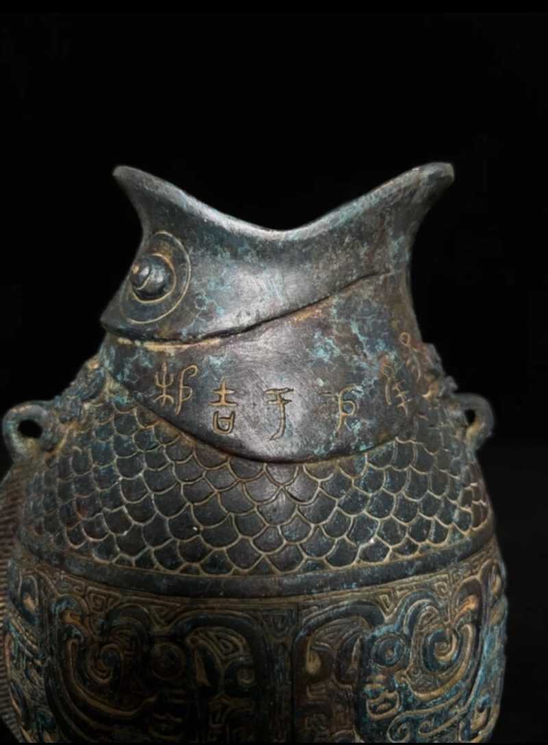 Bronze fish shaped bronze statue - 图片 2